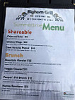 Bighorn Grill menu