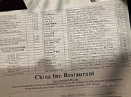 China Inn menu