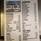 Second Place Grill menu