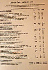 Le Pure Cafe menu