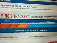 Domino's Pizza menu