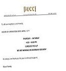 Bucci menu