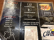 La Coriana menu