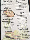 Casa Martini menu