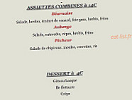 Auberge Saint Loup menu