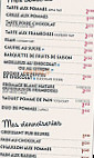 Pomme De Pain menu