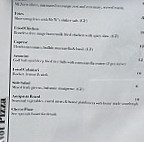 Mr Wilkinson Bar menu