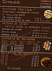 Patisserie Grimaldi menu