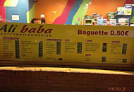 Ali Baba menu