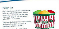 Rita's Italian Ice menu