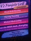 V's Punjabi Grill menu