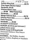 Bradley's Citgo Convenience Store menu