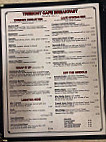 Tremont Cafe Creamery menu