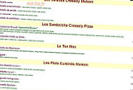 Cressely Pizza menu