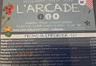 Pizzeria L'Arcade menu