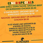 El Potrero menu