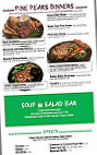 Pine Peaks menu