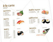 Panasia menu