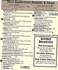 The Cornfield Cafe menu