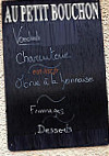 Au Petit Bouchon menu