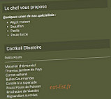 De L'entrée Au Dessert menu