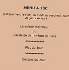 Les Deux Acacias menu