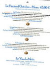 La Petite Auberge menu