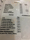 Taberna Pico Reja menu