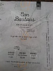 Can Bastans menu