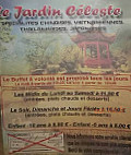 Le Jardin Celeste menu