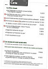 La Table de Josephine menu