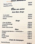 Le Chantilly menu