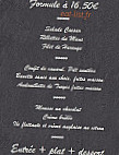 Le Chalet menu