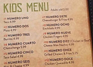 Los Campesinos Mexican Grill menu