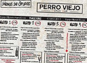 Perro Viejo menu