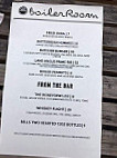 Boiler Room Oyster menu