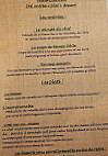 La Clairière menu