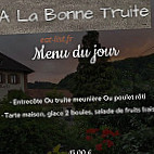 A La Bonne Truite menu