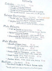 Péniche Aigue Marine menu