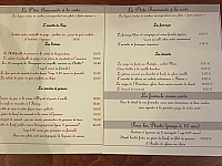 La P'tite Beursaude menu