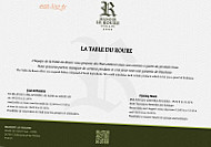 Manoir Le Roure menu