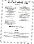 Seven Seas Inn menu