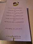 Essigbrätlein menu