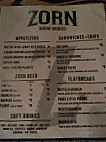 Zorn Brew Works menu