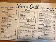 Vining Grill menu