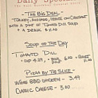 The East Boothbay General Store menu