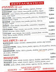 L'escale Gourmande menu