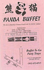 Panda Buffet menu