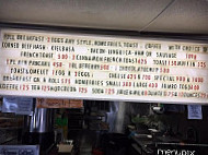 Joe's Coffee Shop menu