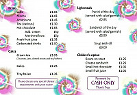 Sanctuary Cafe menu